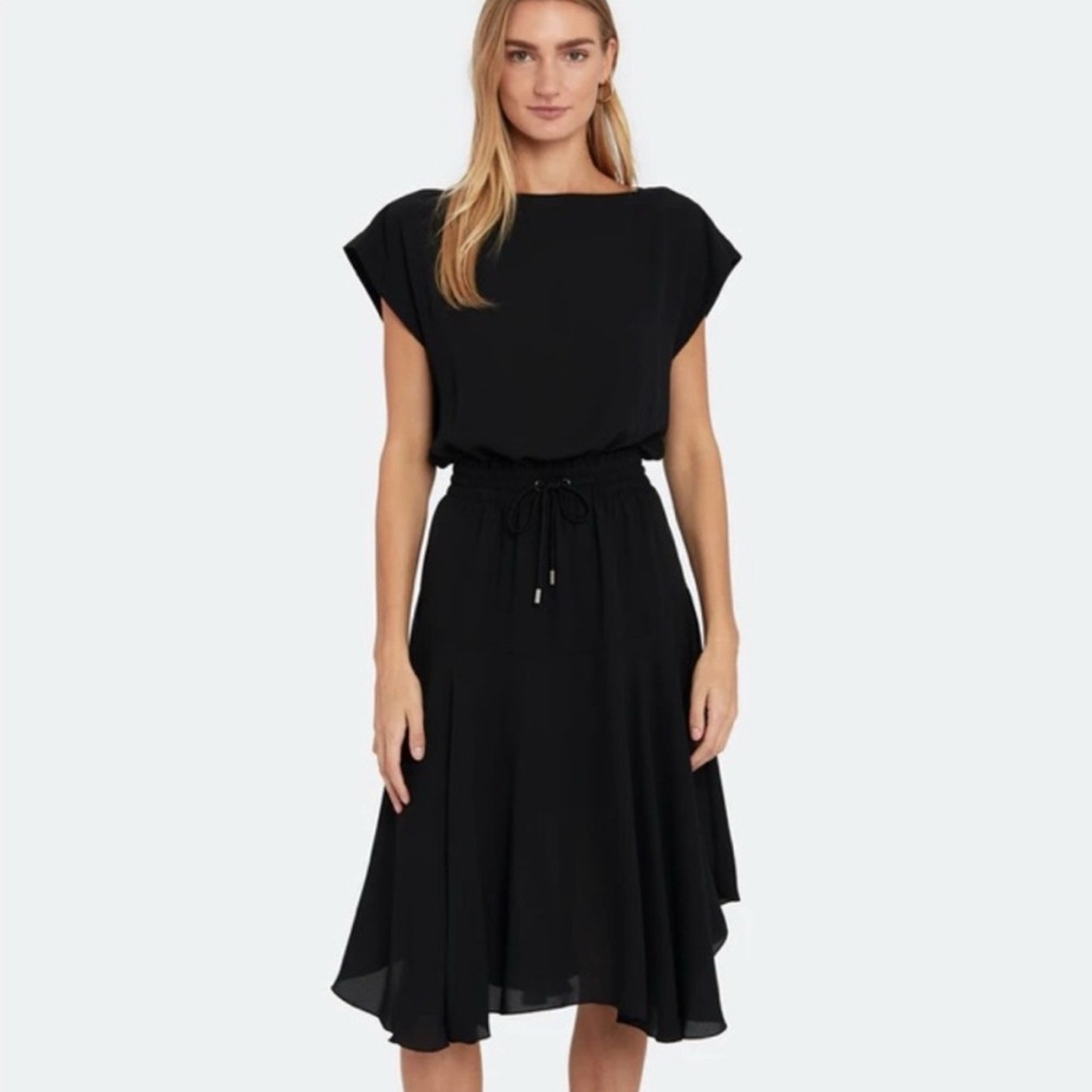 ATM Black Midi Dress